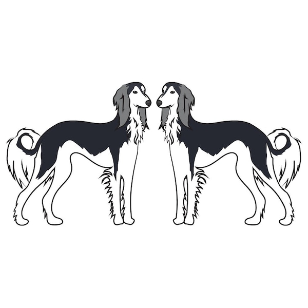 Saluki Dog Decal, Dog Lover Decor Vinyl Sticker
